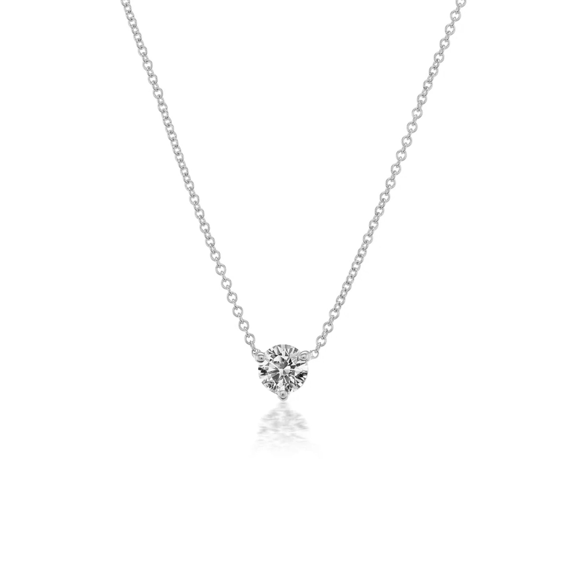 The Classic Diamond Solitaire Pendant Necklace