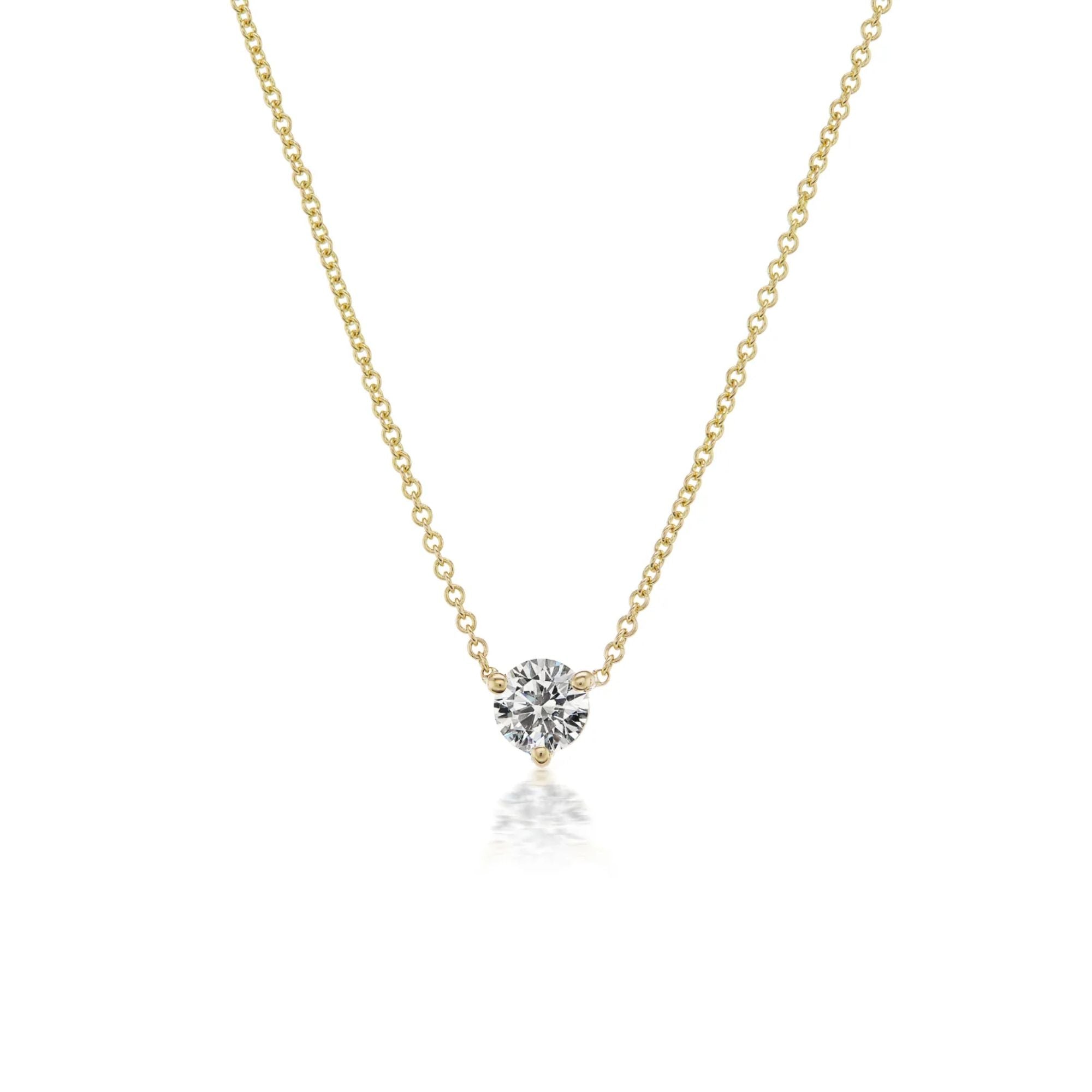 The Classic Diamond Solitaire Pendant Necklace