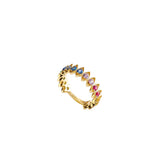 Rainbow Evil Eye Chakra Ring