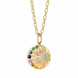 Cosmic Rainbow Gemstone Star Charm