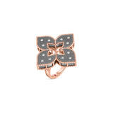 Roberto Coin 18kt Venetian Princess Grey Titanium And Rose Ring