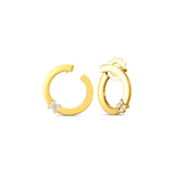 Roberto Coin 18kt  Yellow Gold Love In Verona Twisted Hoop Flower Earrings