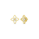Roberto Coin 18kt Princess Flower Open Diamond Stud Earrings