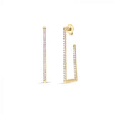 Roberto Coin 18kt Yellow Gold Rectangular In/out Hoop Earrings