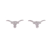 Pave Diamond Longhorn Studs