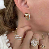 Eleni Diamond Huggie Earrings