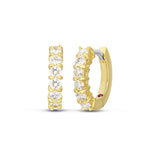 Roberto Coin 18kt Yellow Gold Small Diamond Hoop Earrings