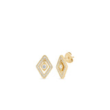 Roberto Coin Roberto Coin 18kt Yellow Gold And  Diamond Diamante Stud Earrings