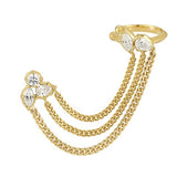 Posey Cuff Duo Chain Earring (Left)