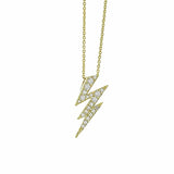 Roberto Coin 18kt Yellow Gold Diamond Lightning Bolt Pendant Necklace
