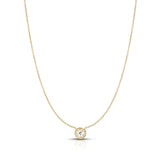 Roberto Coin 18kt Yellow Gold  Bezel Set Diamond Pendant Necklace