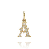 Diamond Cobblestone Letter Charm