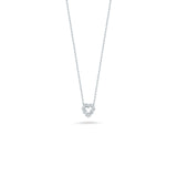 Roberto Coin 18kt White Gold Baby Diamond Heart Necklace