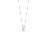Roberto Coin 18kt White Gold Diamond 'E' Initial Necklace