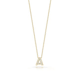 Roberto Coin 18kt Yellow Gold Diamond 'A' Initial Necklace