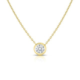 Roberto Coin 18kt Yellow Gold  Single Bezel Diamond Pendant Necklace
