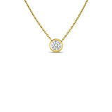 Roberto Coin 18kt Yellow Gold Single Bezel Diamond Pendant Necklace