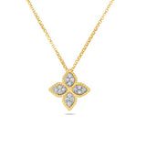 Roberto Coin 18kt Yellow Gold Medium Princess Flower Pendant Necklace
