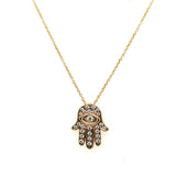 Roberto Coin 18kt Yellow Gold Diamond Hamsa Necklace