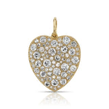 Large Diamond Cobblestone Heart Pendant