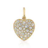 Medium Diamond Cobblestone Heart Pendant