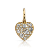 Small Diamond Cobblestone Heart Charm