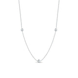 Roberto Coin 18kt White Gold Three Station Diamond Necklace