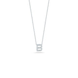 Roberto Coin 18kt White Gold Diamond 'B' Initial Necklace