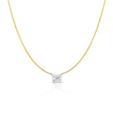 Roberto Coin 18kt Yellow Gold Emerald Cut Bezel Set Pendant Necklace
