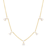 Roberto Coin 18kt Yellow Gold 5 Station Diamond Dangle Necklace