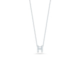 Roberto Coin 18kt White Gold Diamond 'H' Initial Necklace