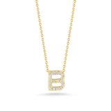 Roberto Coin 18kt Yellow Gold Diamond 'B' Initial Necklace