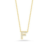 Roberto Coin 18ktYellow Gold Diamond 'F' Initial Necklace