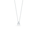 Roberto Coin 18kt White Gold Tiny Treasures Diamond 'A' Initial Necklace