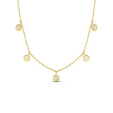 Roberto Coin 18kt Yellow Gold  Five Diamond Drop Station Necklace