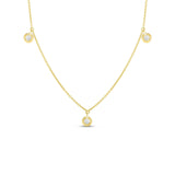 Roberto Coin 18kt Yellow Gold Three Station Dangling Diamond Necklace
