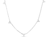 Roberto Coin 18kt White Gold Diamond Love By The Yard Station Necklace