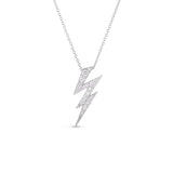 Roberto Coin 18kt White Gold Diamond Lightning Bolt Pendant Necklace
