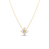 Roberto Coin 18kt Yellow Gold Diamond Flower Pendant Necklace