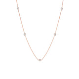 Roberto Coin 18kt Rose Gold Five Station Diamond Necklace