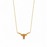 Medium Orange Sapphire Longhorn Necklace