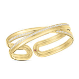Roberto Coin 18kt Yellow Gold Diamond Cialoma Crossover Bangle