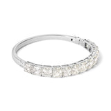 Asscher-Cut Diamond Bangle Bracelet