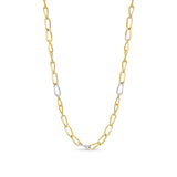 Twisted Diamond Paperclip Necklace