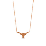Medium Orange Sapphire Longhorn Necklace