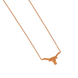 Medium Orange Sapphire Longhorn Necklace
