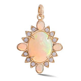 Storrow 14k Yellow Gold Opal & Diamond Nora Charm