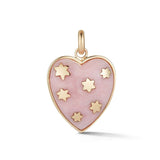 Storrow 14k Yellow Gold & Pink Opal Anna Heart Charm