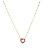 Roberto Coin 18kt Yellow Gold Ruby Heart Pendant Necklace