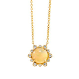 18kt Mogul Gemstone Hex Necklace